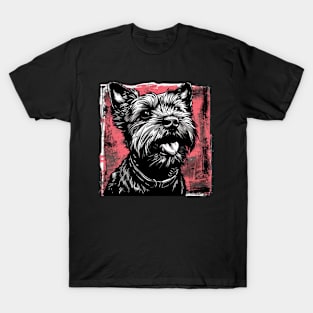 Retro Art Cairn Terrier Dog Lover T-Shirt